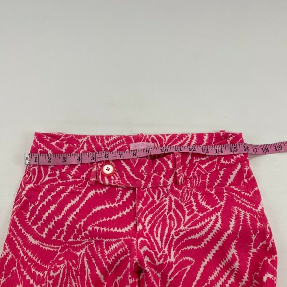 Lilly Pulitzer Cotton Blend Pink Zebra Print Fashion Short Pants Women's Size 6 - Picture 6 of 8